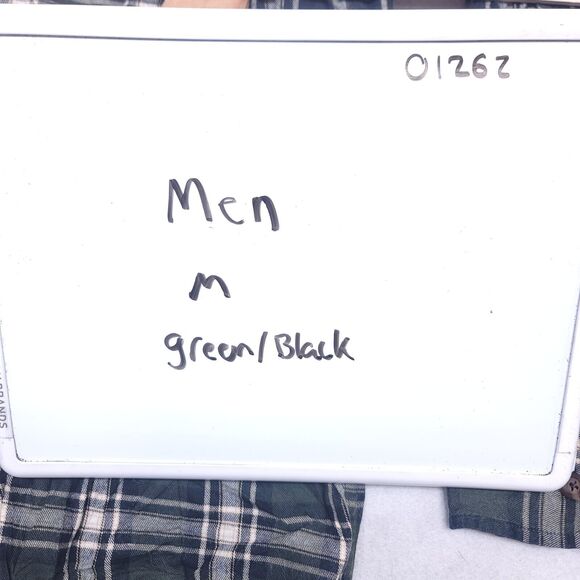 Roundtree & Yorke Tartan Flannel Casual Button Up Shirt Mens Size Medium M Green - Picture 9 of 10